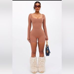 FashionNova x Jodie joe brynn snatched romper - nude